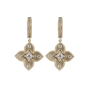 14K Yellow Gold 0.3cttw Diamond Earrings