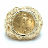 Estate 1990 Liberty Coin Nugget Ring