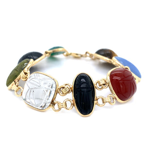 Estate 7.5" Scarab Bracelet