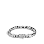 Classic Chain Silver Diamond Pave Bracelet by John Hardy