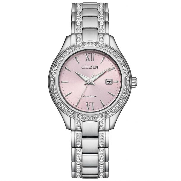 Eco-Drive, WR50, Mineral Crystal, Pink Dial by Citizen