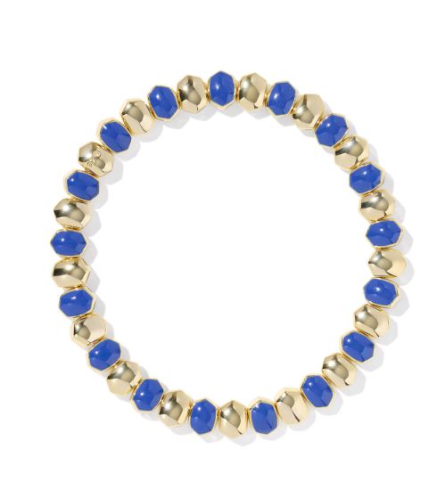 Daphne Blue & Gold Enamel Stretch Bracelet by Kendra Scott