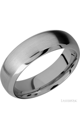 7 mm wide Domed Bevel Titanium band.