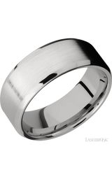 8 mm wide Beveled Cobalt Chrome band.