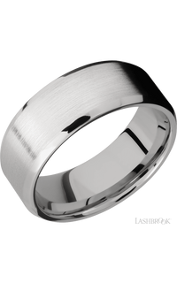 8 mm wide Beveled Cobalt Chrome band.