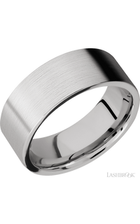 8 mm wide Flat Cobalt Chrome band.