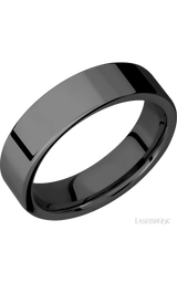 6 mm wide Flat Zirconium band.