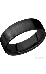 7 mm wide Flat Zirconium band.