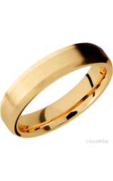 5 mm wide Beveled 14K Yellow Gold band.