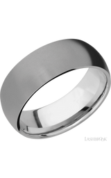 8 mm wide Domed Titanium band.