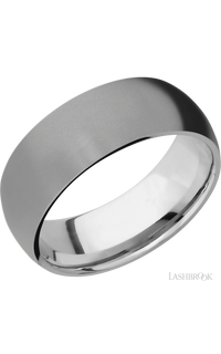 8 mm wide Domed Titanium band.