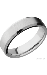 6 mm wide Beveled Cobalt Chrome band.
