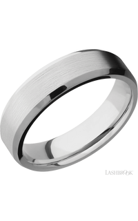 6 mm wide Beveled Cobalt Chrome band.