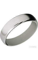 6 mm wide Domed Bevel Cobalt Chrome band featuring a Gun Metal Grey sleeve.
