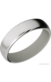 6 mm wide Domed Bevel Cobalt Chrome band featuring a Gun Metal Grey sleeve.