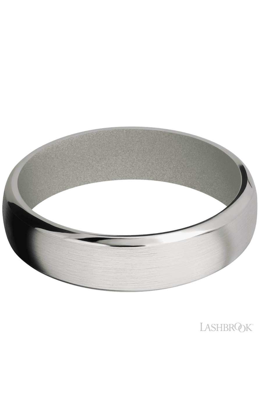 6 mm wide Domed Bevel Cobalt Chrome band featuring a Gun Metal Grey sleeve.