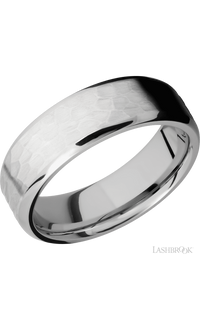 7 mm wide Beveled Cobalt Chrome band.