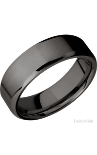 7 mm wide Beveled Tantalum Noir band.