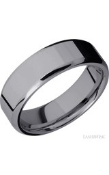 7 mm wide Beveled Tantalum band.