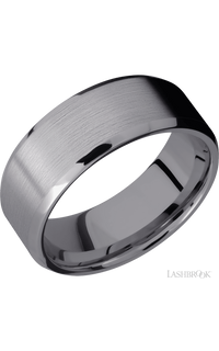 8 mm wide Beveled Tantalum band.