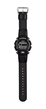 DW9052V-1 Black Watch with Black & Grey Leather/Cloth Band by G-Shock