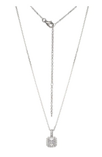 Radiance Cushion Cut Cubic Zirconia Halo Pendant by ELLE