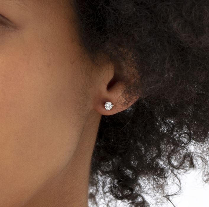 18K White Gold Hearts on Fire 0.47cttw VS-SI IJ Solitaire Diamond Earrings