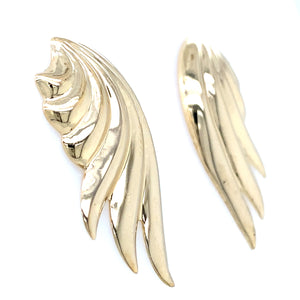 Estate Feather Earrings