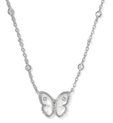 Cailey Butterfly Silver Ivory MOP Short Pendant Necklace by Kendra Scott