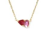 Tatum Gold Plated Pink Mix Short Pendant Necklace by Kendra Scott
