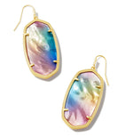 Danielle Gold Plated Statement Earrings Yellow Watercolor Illusion by Kendra Scott