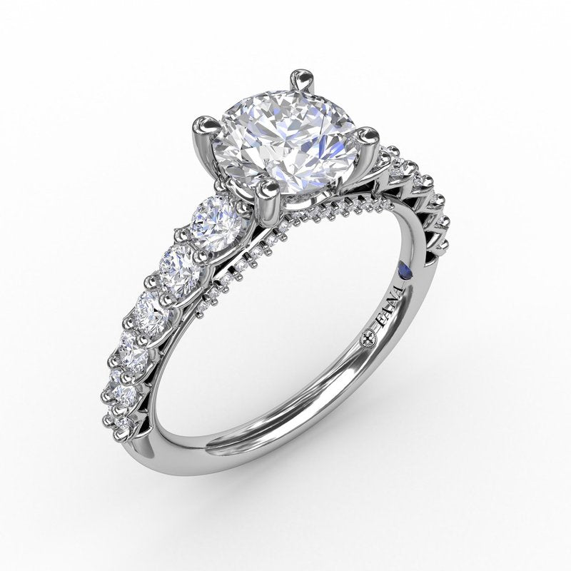 White Gold Semi Mount Ring