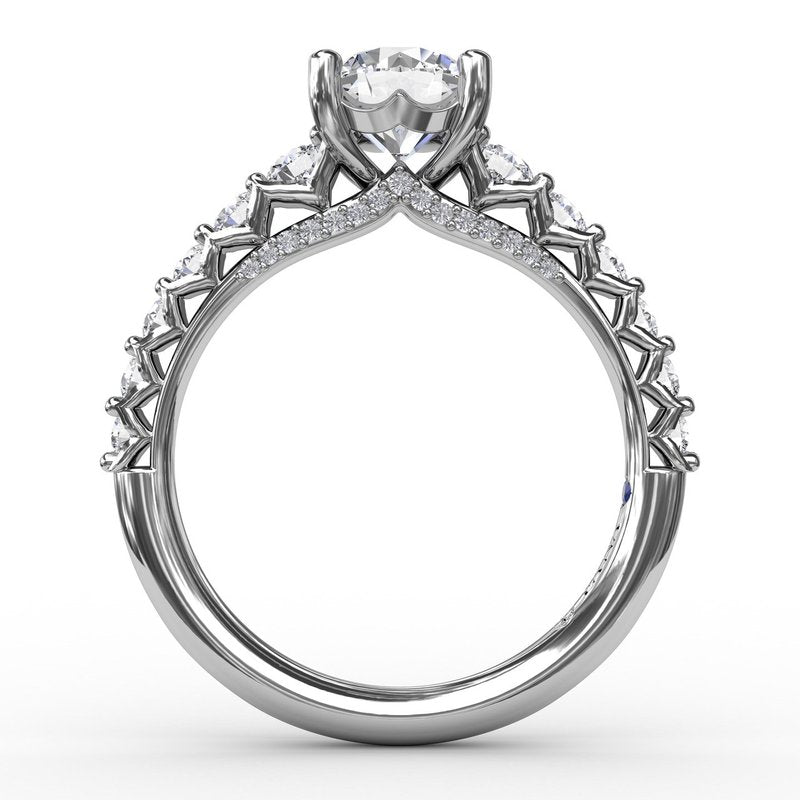 White Gold Semi Mount Ring
