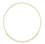 14K Yellow Gold 0.50cttw Diamond Paper Clip Necklace