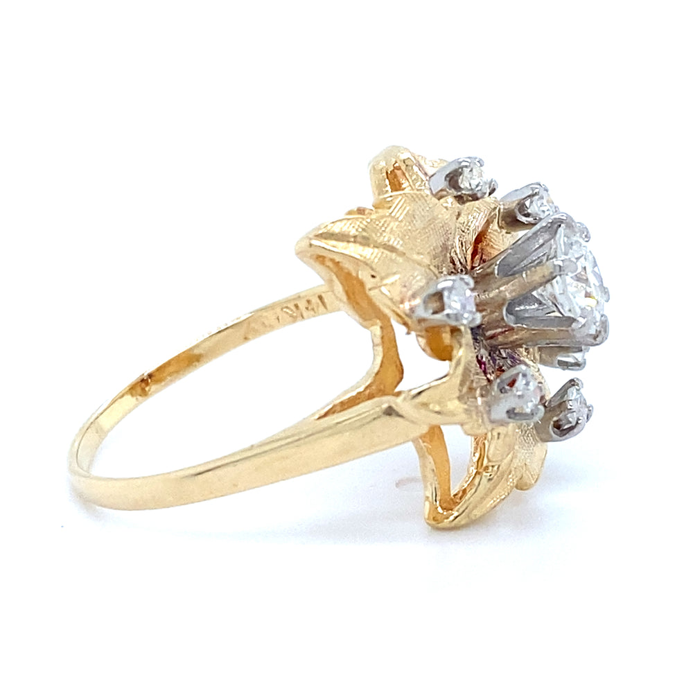 Estate Leaf Cocktail Ring