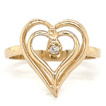 Estate Double Heart Ring