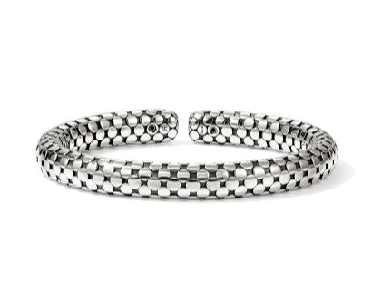 Dot Silver Flex Cuff Sz M by John Hardy