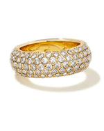 Mikki Gold Plated Pave Band Ring with White CZ Sz 8 by Kendra Scott