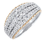 14K Rose & White Gold 1.00 H/I SI Diamond Ring