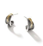 Sterling Silver and Gold Bamboo Earrings by John Hardy