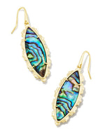 Genevieve Gold Plated Drop Earrings in Abalone by Kendra Scott