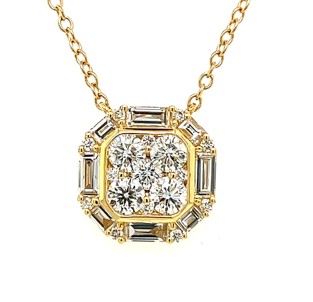 
            
                Load image into Gallery viewer, 18K Yellow Gold 1.14cttw G/H SI Diamond Necklace 18&amp;quot;
            
        