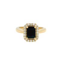 14K Yellow Gold Sapphire & Diamond Ring by RJM