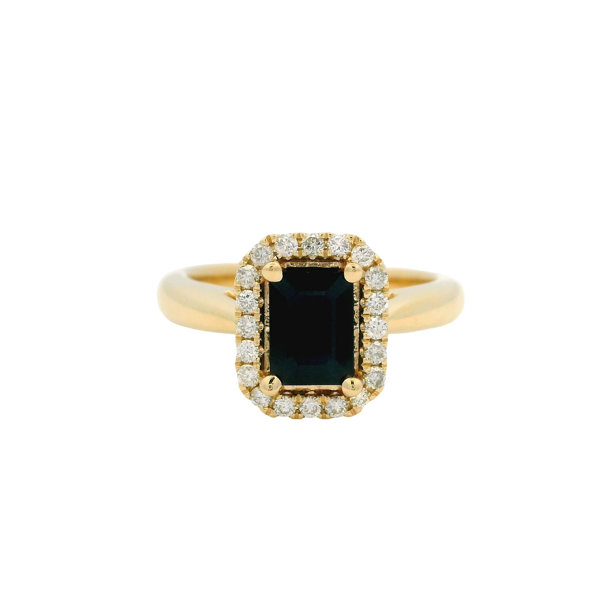 14K Yellow Gold Sapphire & Diamond Ring by RJM