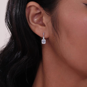 SS/PT 1.82cttw Simulated Diamond Earrings