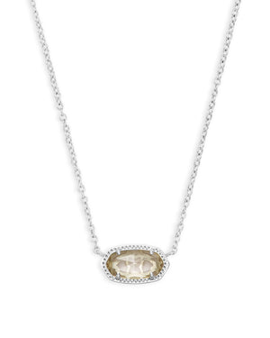 Elisa Silver Plated Pendant Necklace In Clear Crystal by Kendra Scott