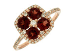 Garnet Diamond Ring