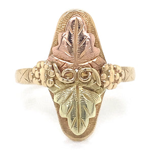 Estate Black Hills Gold Navette Ring