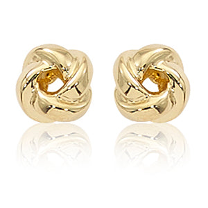 14K Yellow Gold 8mm Love Knot Earrings