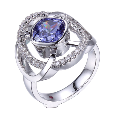 Sterling Silver Tanzanite Ring by ELLE